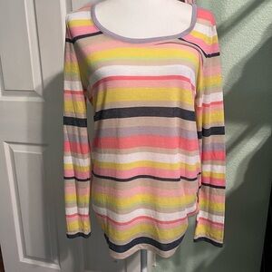 Lou & Grey Pink and Gray Knit Top